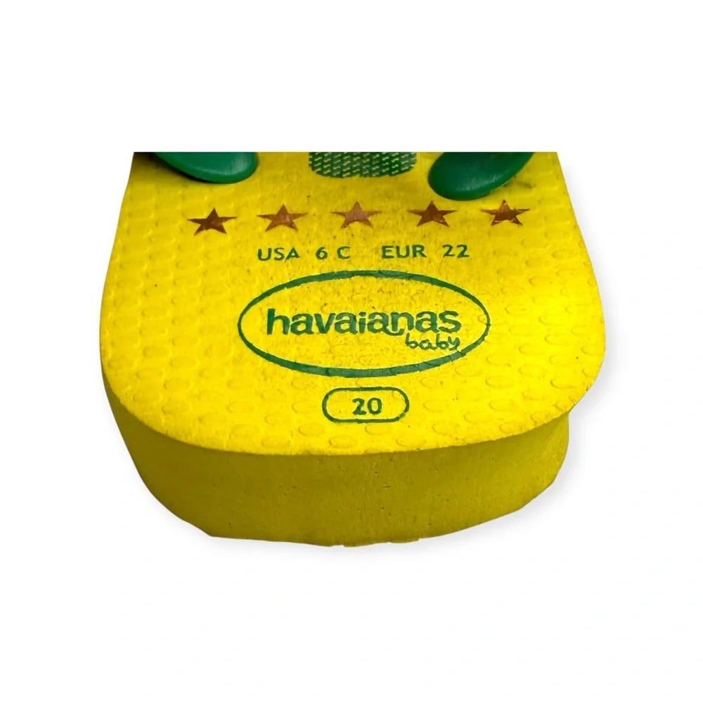 new Havaianas ✪ Ltd Ed FIFA World Cup Walker Sandal ✪ Brazil Yellow Green ✪ 6